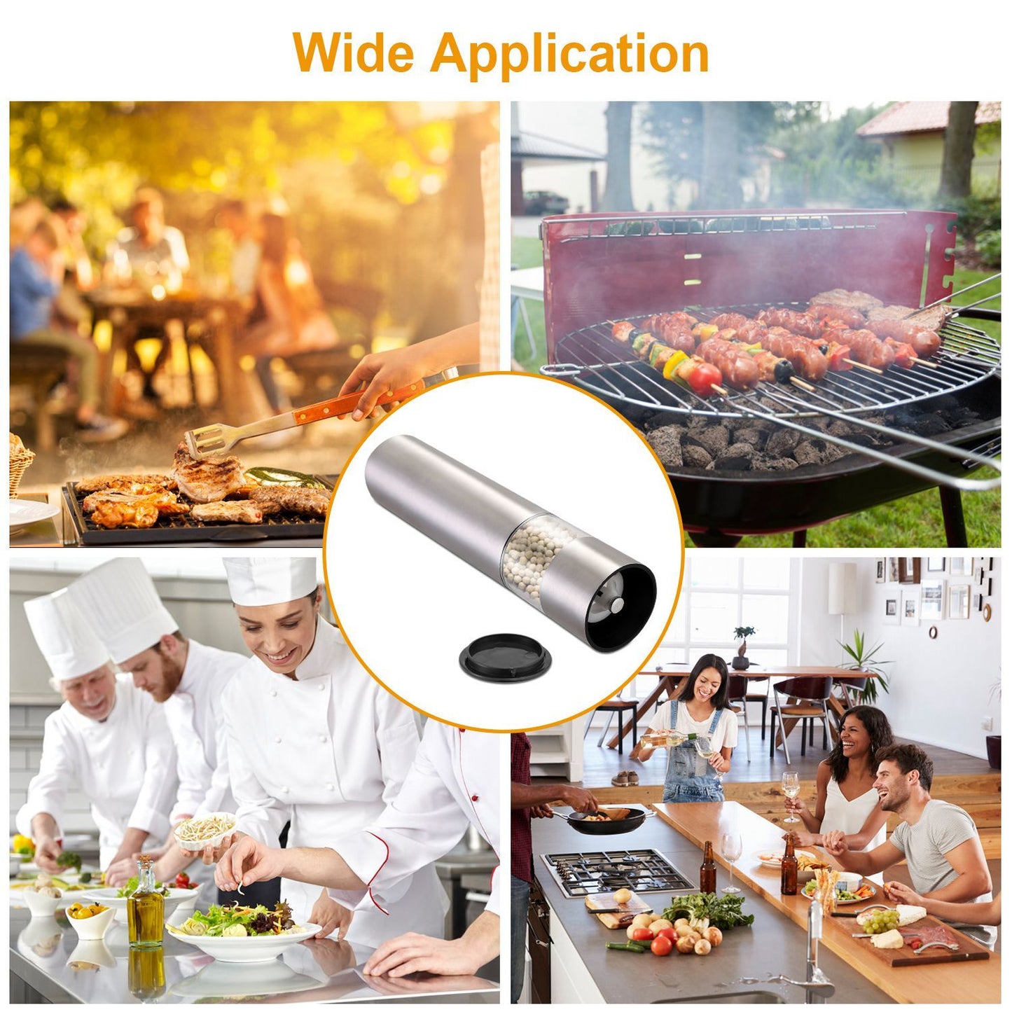 Smart Electric Salt & Pepper Grinder with Light