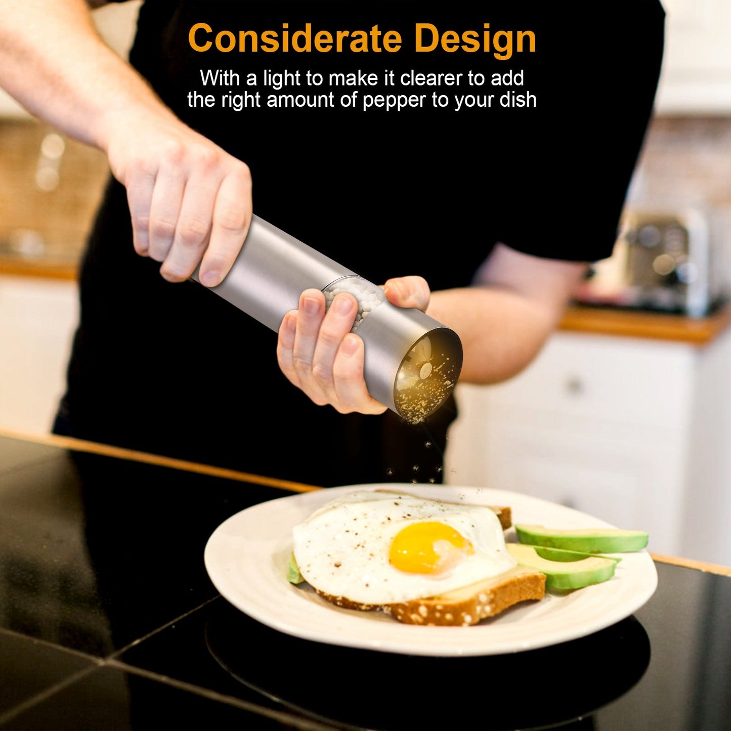Smart Electric Salt & Pepper Grinder with Light